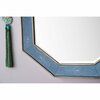 James Martin Vanities Tangent 30in Mirror, Silver w/ Delft Blue 963-M30-SL-DB